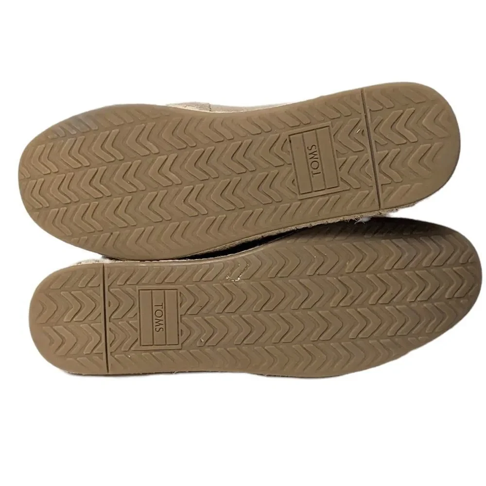 TOMS Alpargata Rope Tan Tassel Suede Espradrilles 8